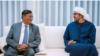 বাংলাদেশর পররাষ্ট্রমন্ত্রী ড. হাছান মাহমুদের সঙ্গে ইউএই পররাষ্ট্রমন্ত্রী শেখ আবদুল্লাহ বিন জায়েদ আল নাহিয়ান। ৮ মার্চ, ২০২৪।