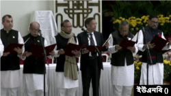 বঙ্গভবনে নতুন মন্ত্রিসভার মন্ত্রী ও প্রতিমন্ত্রীরা শপথ নিলেন। ১১ জানুয়ারি, ২০২৪।