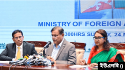 পররাষ্ট্র মন্ত্রণালয়ে সাংবাদিকদের সঙ্গে পররাষ্ট্রমন্ত্রী ড. হাছান মাহমুদ। ২৪ মার্চ, ২০২৪।