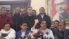 বাংলাদেশ আওয়ামী লীগের ধানমন্ডি কার্যালয়ে আওয়ামী লীগের সাধারণ সম্পাদক ওবায়দুল কাদের।