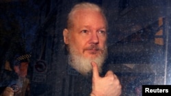 WikiLeaks ဝဘ်ဆိုဒ် ထူထောင်သူ Julian Assange (ဧပြီ၊ ၁၁၊ ၂၀၁၉)