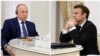 Russia, Moscow, russian president Vladimir Putin and french president Emmanuel Macron