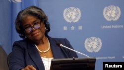资料照：美国常驻联合国代表琳达·托马斯-格林菲尔德